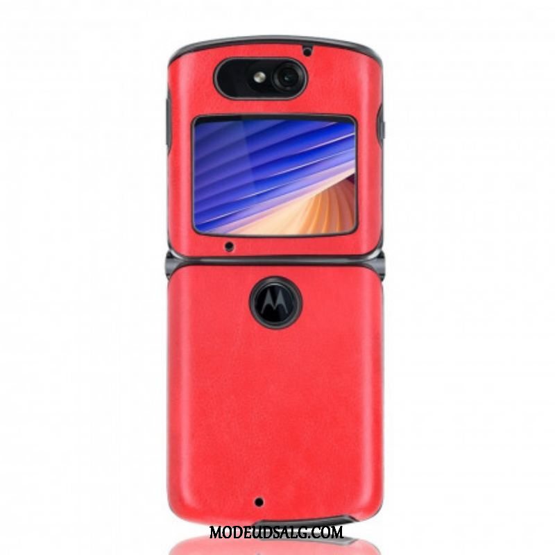 Cover Motorola Razr 5G Litchi Imiteret Læder