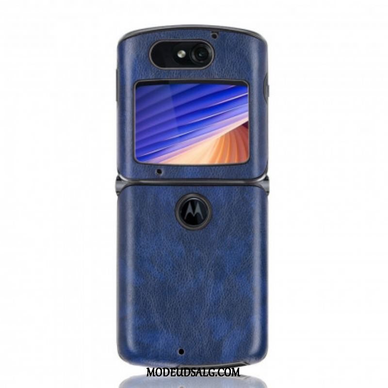 Cover Motorola Razr 5G Litchi Imiteret Læder