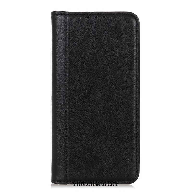 Cover OnePlus 10 Pro 5G Flip Cover Litchi Læder Farvet Version