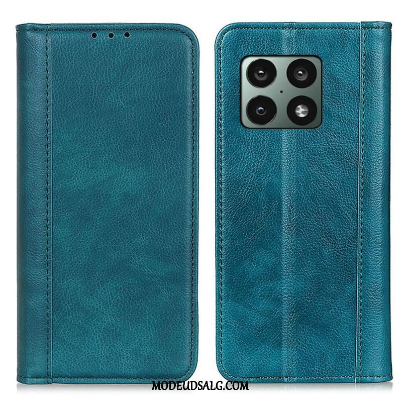 Cover OnePlus 10 Pro 5G Flip Cover Litchi Læder Farvet Version