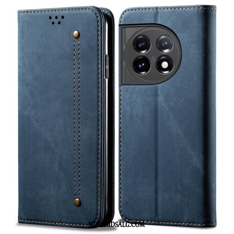 Cover OnePlus 11 5G Flip Cover Denim Stof