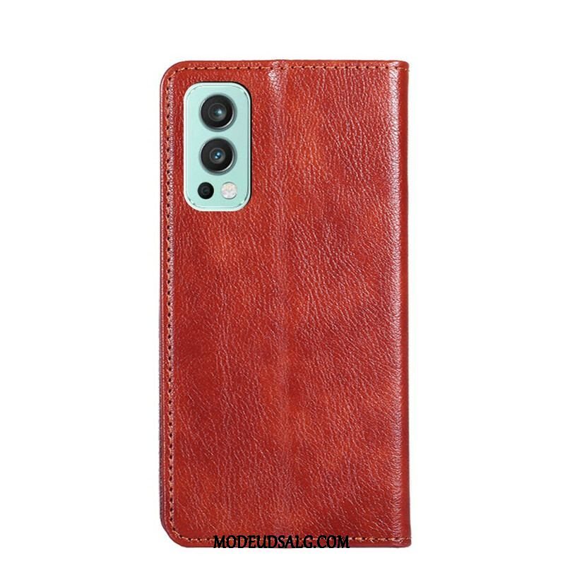 Cover OnePlus Nord 2 5G Flip Cover Vintage Læder Stil