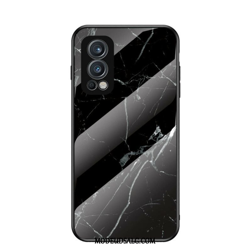 Cover OnePlus Nord 2 5G Marmorfarver Hærdet Glas