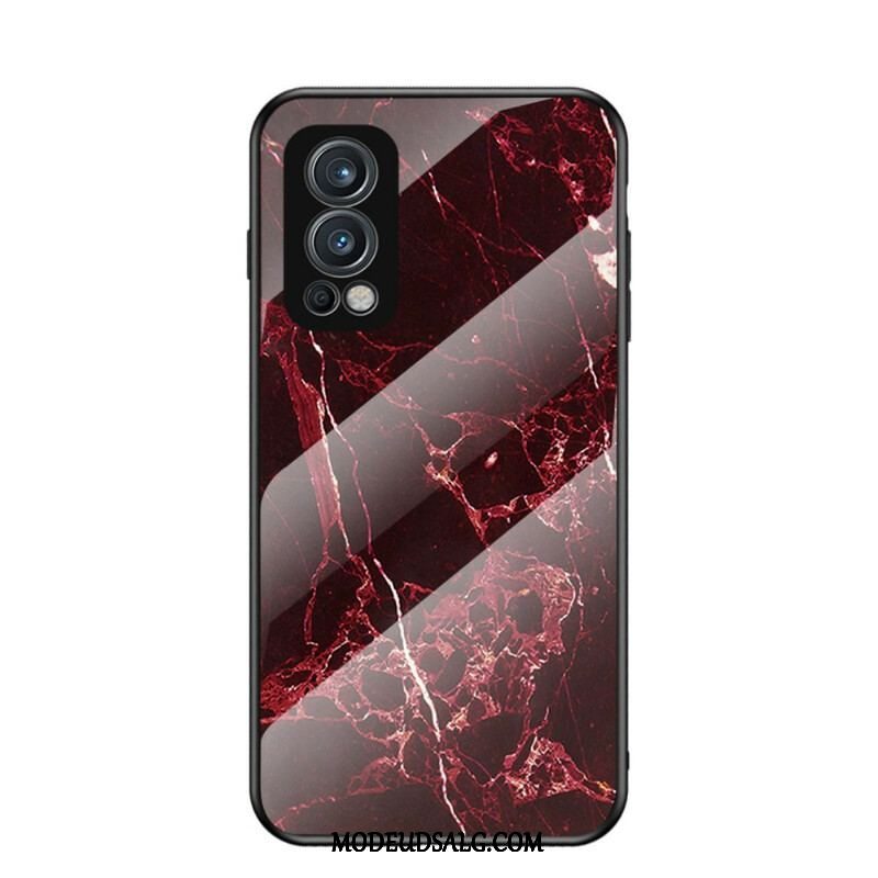 Cover OnePlus Nord 2 5G Marmorfarver Hærdet Glas