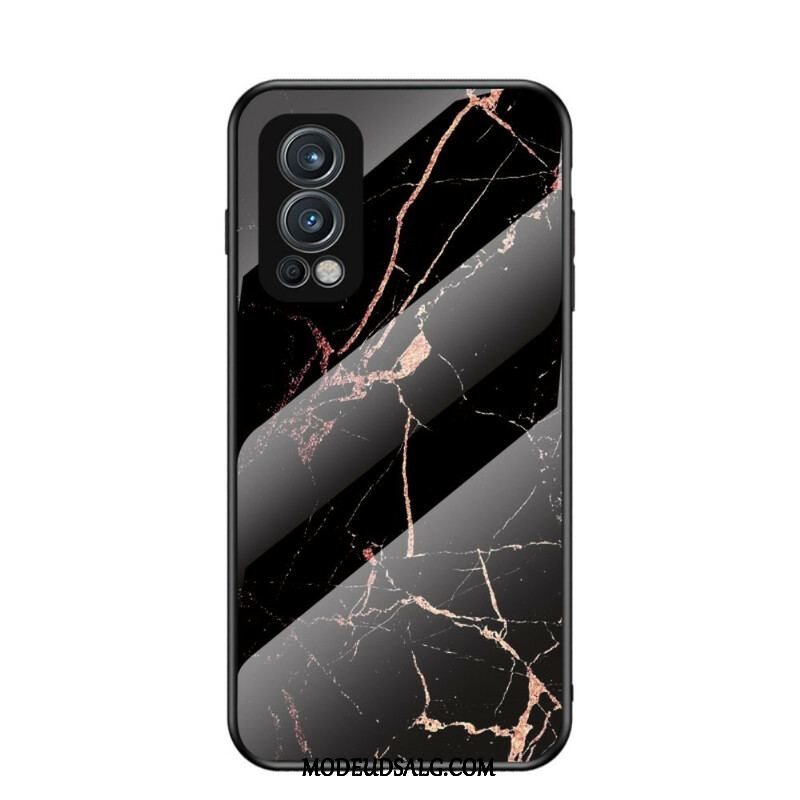 Cover OnePlus Nord 2 5G Marmorfarver Hærdet Glas