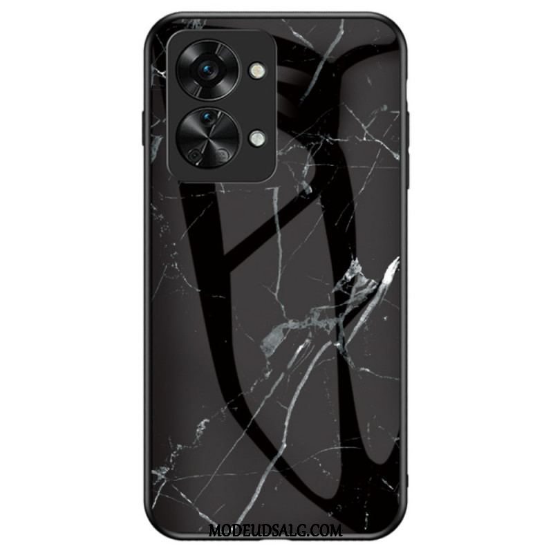 Cover OnePlus Nord 2T 5G Marmor Hærdet Glas