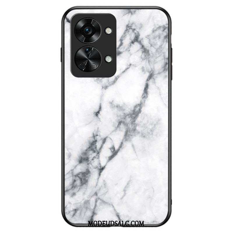 Cover OnePlus Nord 2T 5G Marmor Hærdet Glas