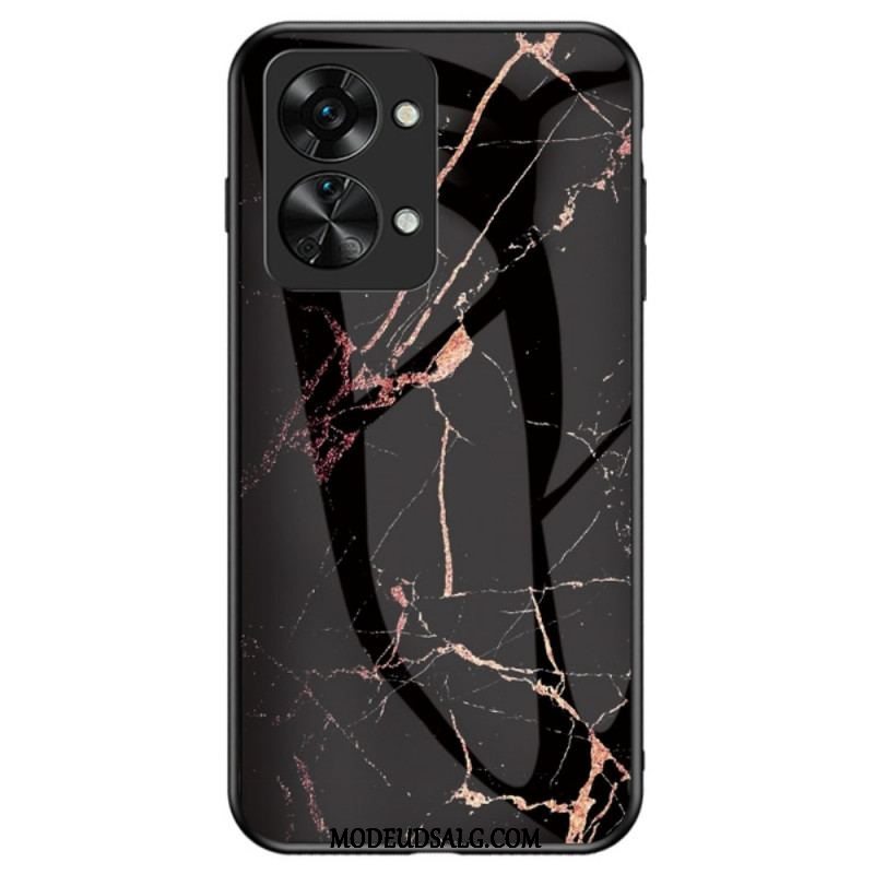 Cover OnePlus Nord 2T 5G Marmor Hærdet Glas