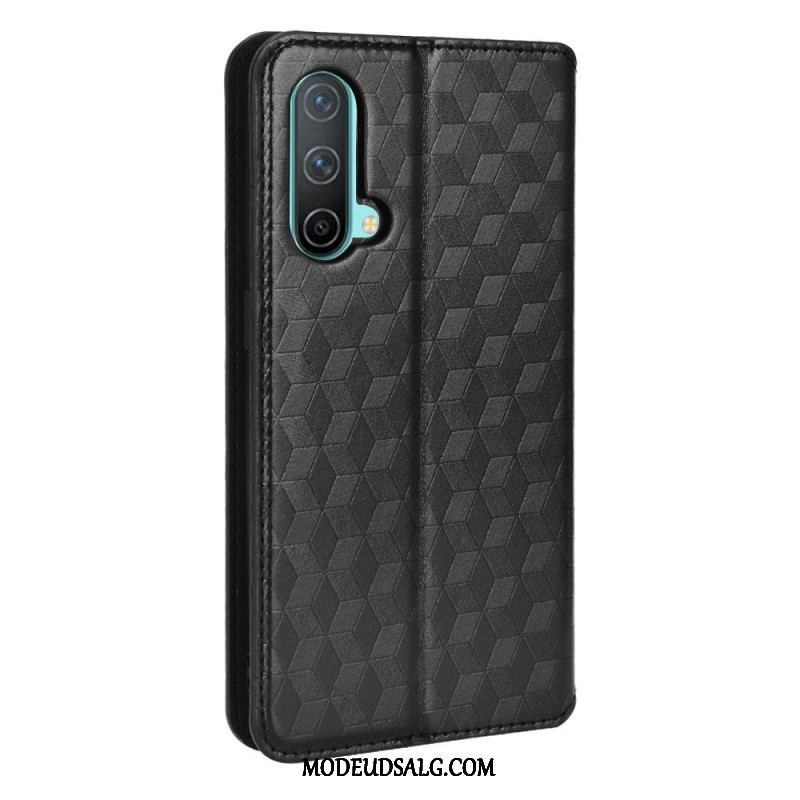 Cover OnePlus Nord CE 5G Flip Cover Diamant Læder Effekt