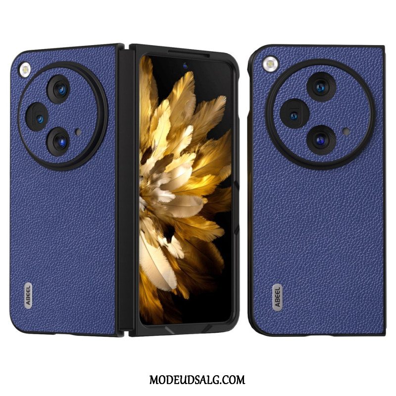 Cover Oneplus Open Telefon Etui Abeel Litchi Naturlæder