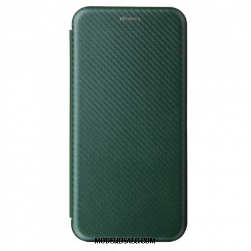 Cover Oppo A15 Flip Cover Farvet Carbon Silikone