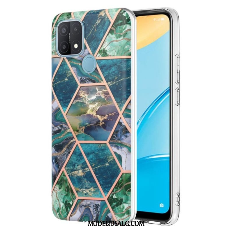 Cover Oppo A15 Prangende Geometrisk Marmor