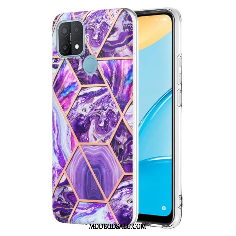 Cover Oppo A15 Prangende Geometrisk Marmor