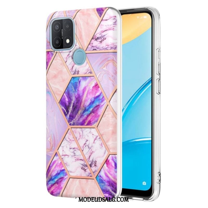 Cover Oppo A15 Prangende Geometrisk Marmor