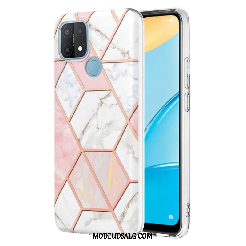 Cover Oppo A15 Prangende Geometrisk Marmor