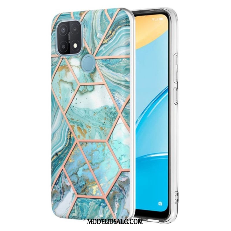 Cover Oppo A15 Prangende Geometrisk Marmor