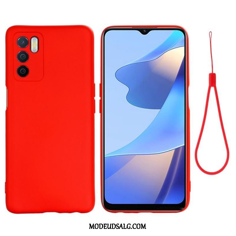 Cover Oppo A16 / A16s Flydende Silikone Med Snor