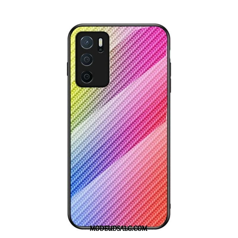 Cover Oppo A16 / A16s Kulfiber Hærdet Glas