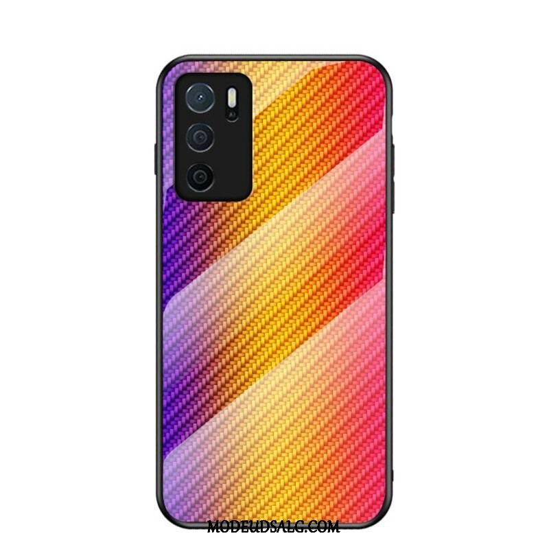 Cover Oppo A16 / A16s Kulfiber Hærdet Glas