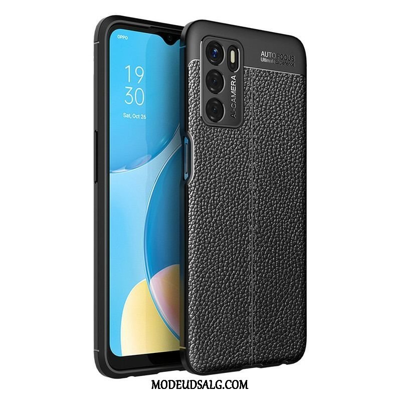 Cover Oppo A16 / A16s Lædereffekt Litchi Dobbelt Linje