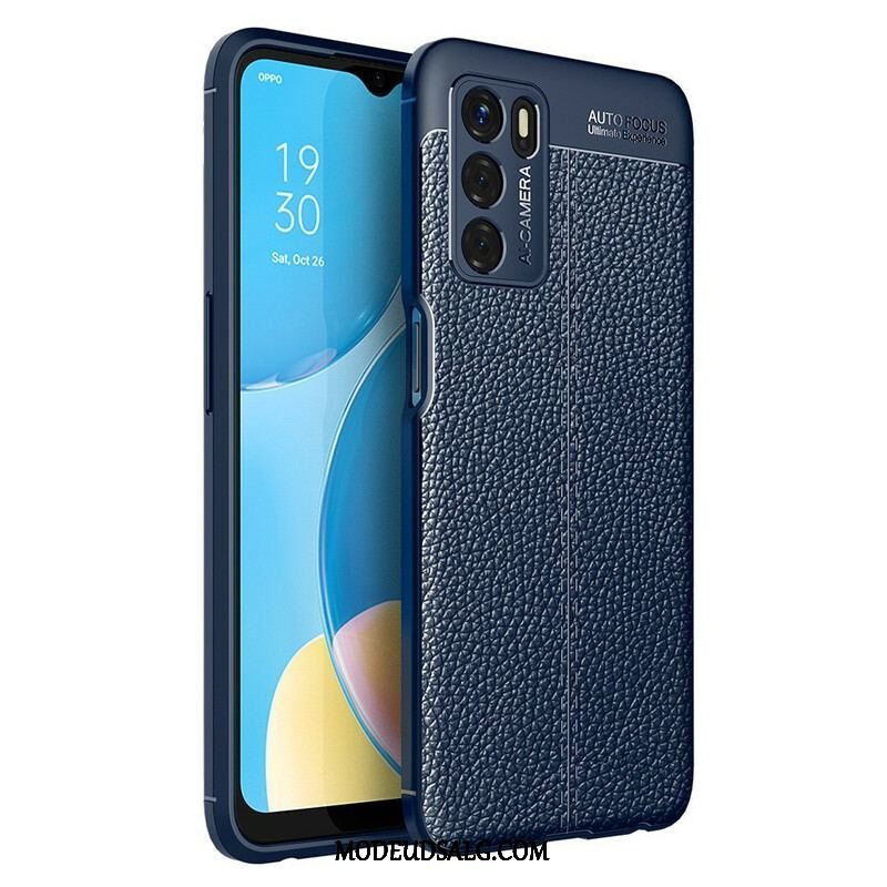 Cover Oppo A16 / A16s Lædereffekt Litchi Dobbelt Linje