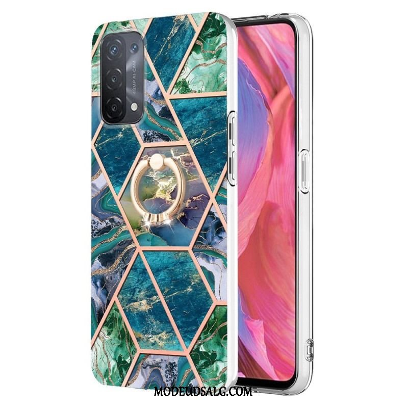 Cover Oppo A54 5G / A74 5G Marmor Med Ringstøtte