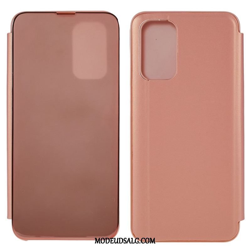 Cover Oppo A54 5G / A74 5G Spejl Og Lædereffekt