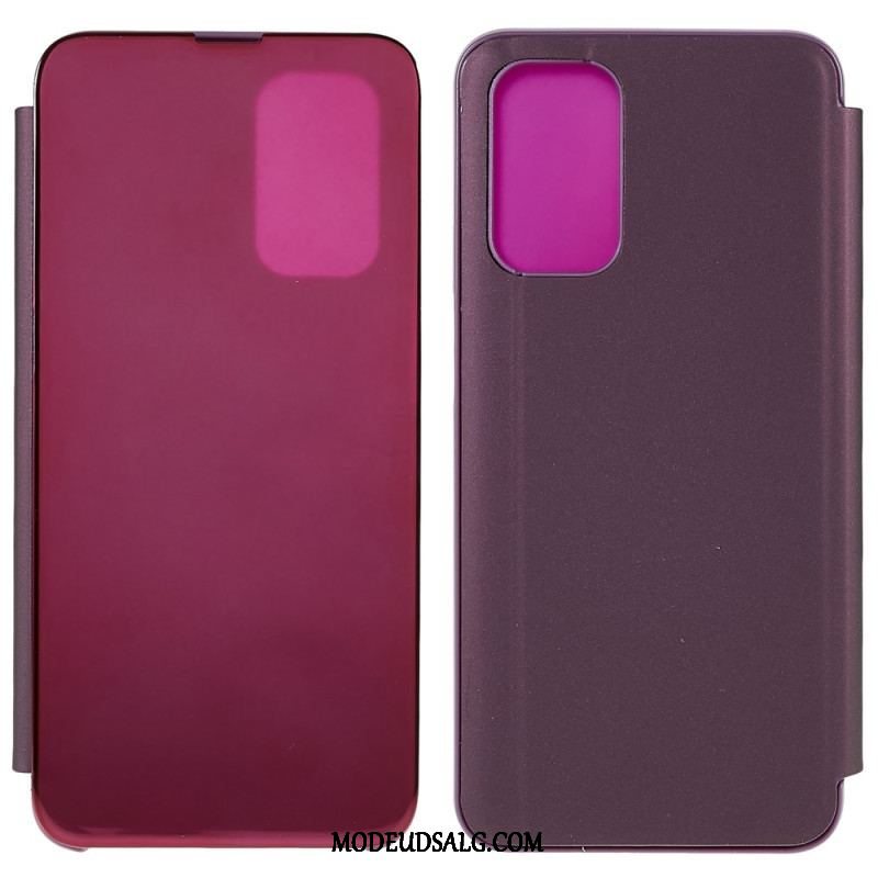 Cover Oppo A54 5G / A74 5G Spejl Og Lædereffekt