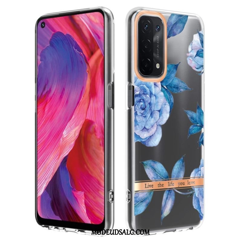 Cover Oppo A54 5G / A74 5G Sømløs Blomster