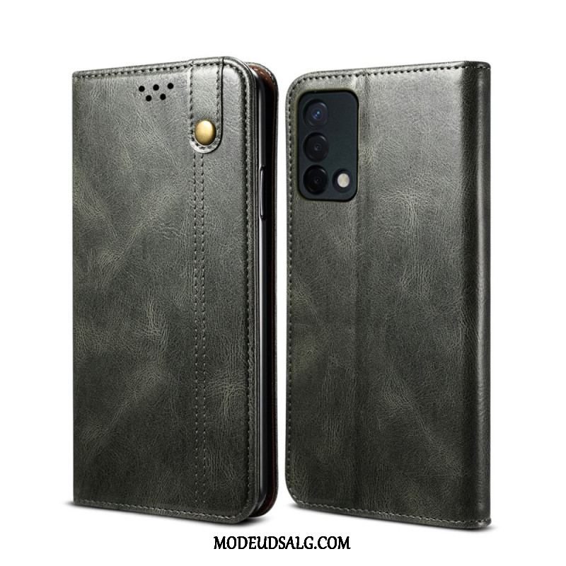 Cover Oppo A74 4G Flip Cover Voksbehandlet Kunstlæder