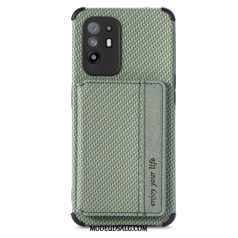 Cover Oppo A94 5G Carbon Fiber Kortholder