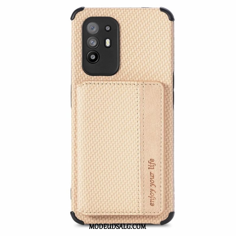 Cover Oppo A94 5G Carbon Fiber Kortholder