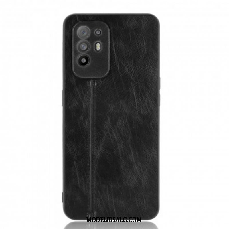 Cover Oppo A94 5G Couture Lædereffekt