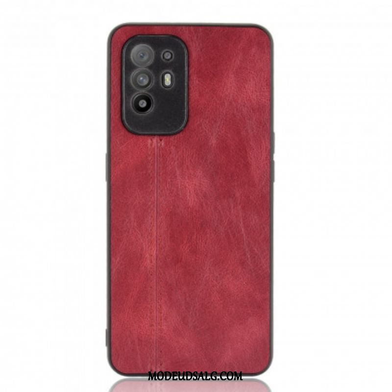 Cover Oppo A94 5G Couture Lædereffekt