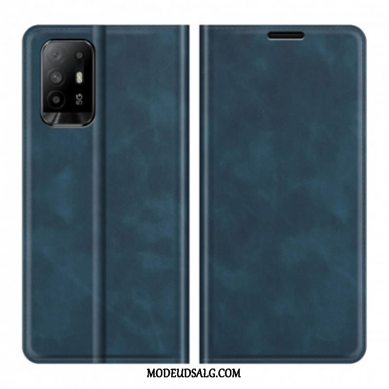 Cover Oppo A94 5G Flip Cover Blødt Lædereffekt