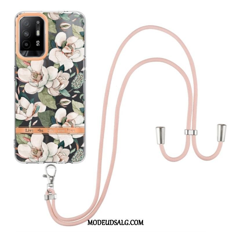 Cover Oppo A94 5G Med Snor Med Blomstersnor