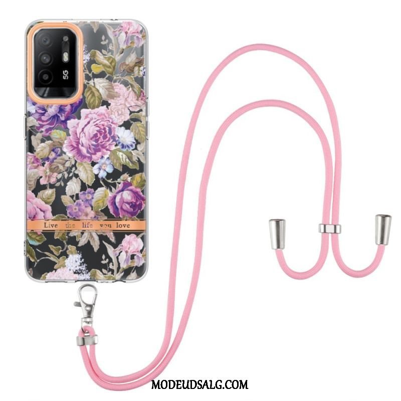 Cover Oppo A94 5G Med Snor Med Blomstersnor