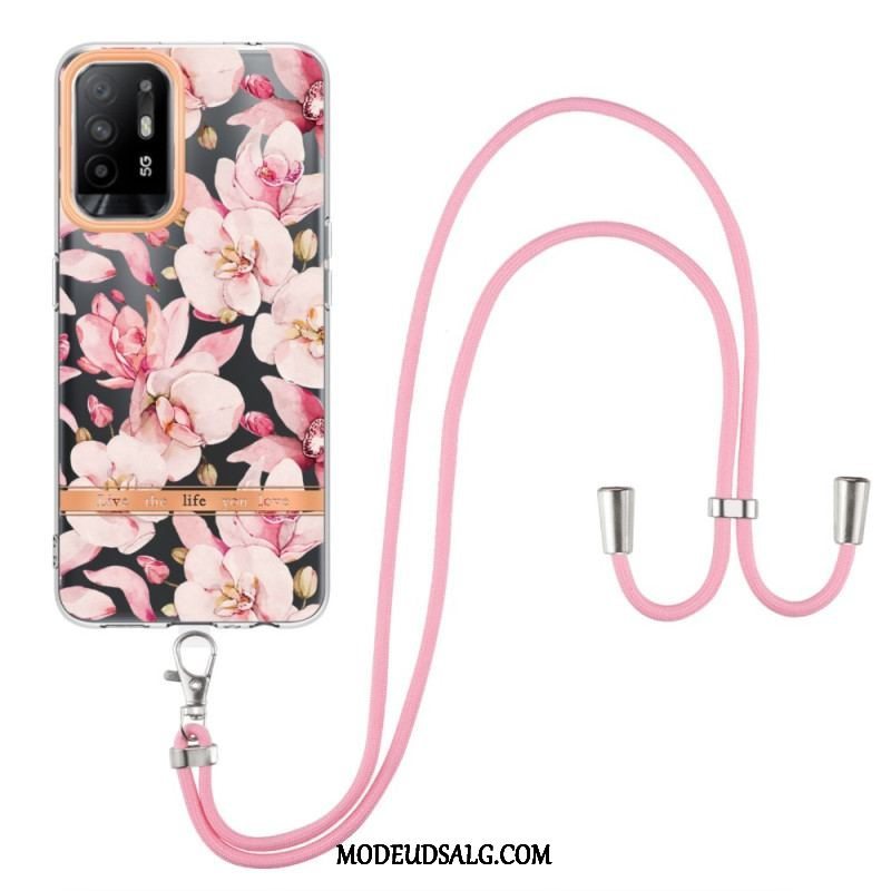 Cover Oppo A94 5G Med Snor Med Blomstersnor