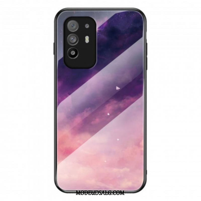 Cover Oppo A94 5G Premium Farver Hærdet Glas