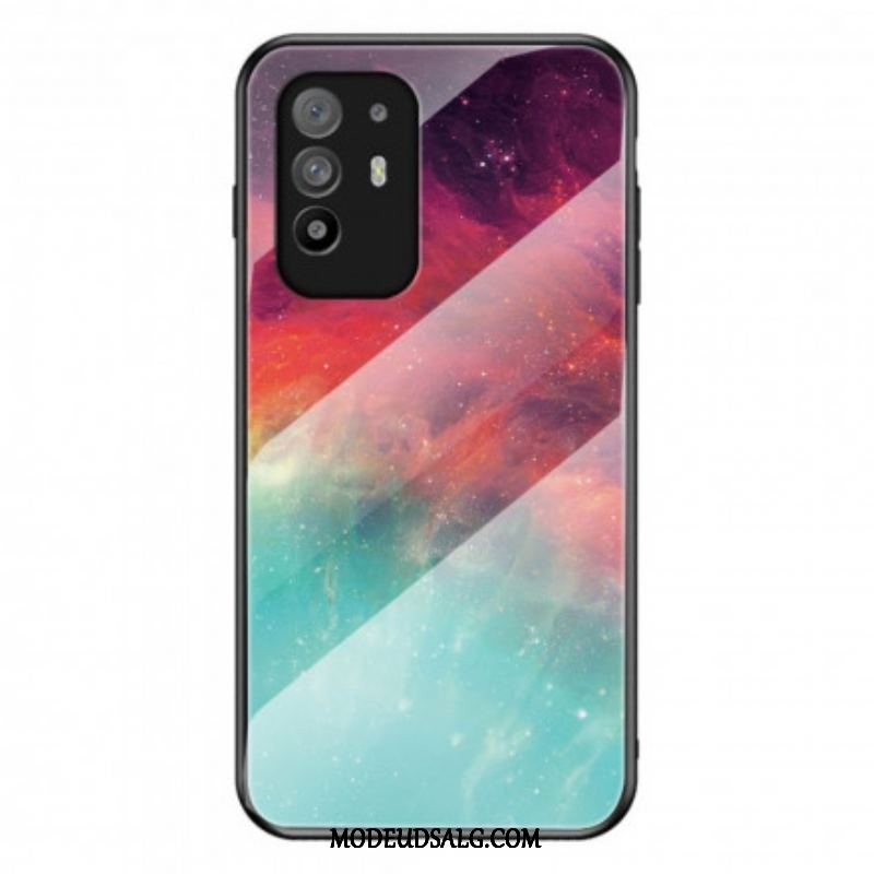 Cover Oppo A94 5G Premium Farver Hærdet Glas