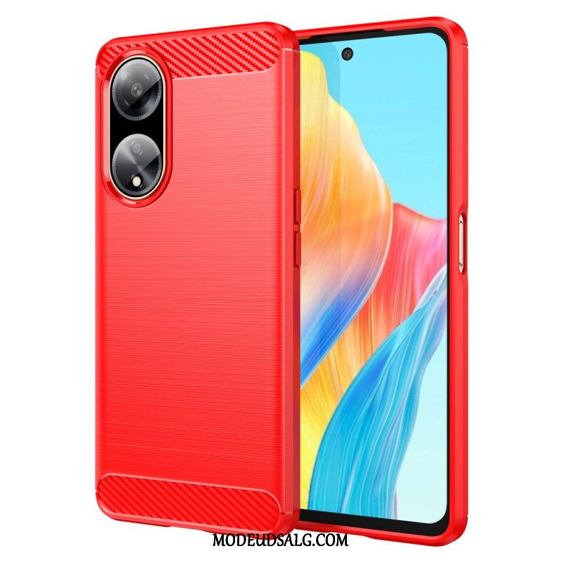 Cover Oppo A98 5g Børstet Kulfiber