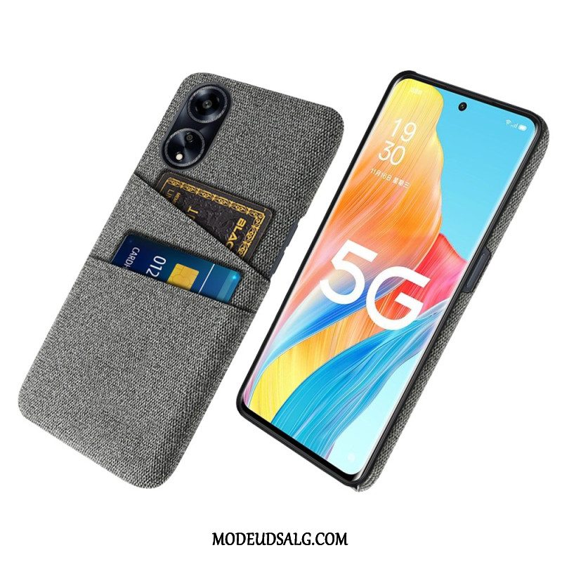 Cover Oppo A98 5g Stof Dobbelt Kortholder