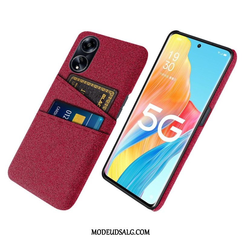 Cover Oppo A98 5g Stof Dobbelt Kortholder