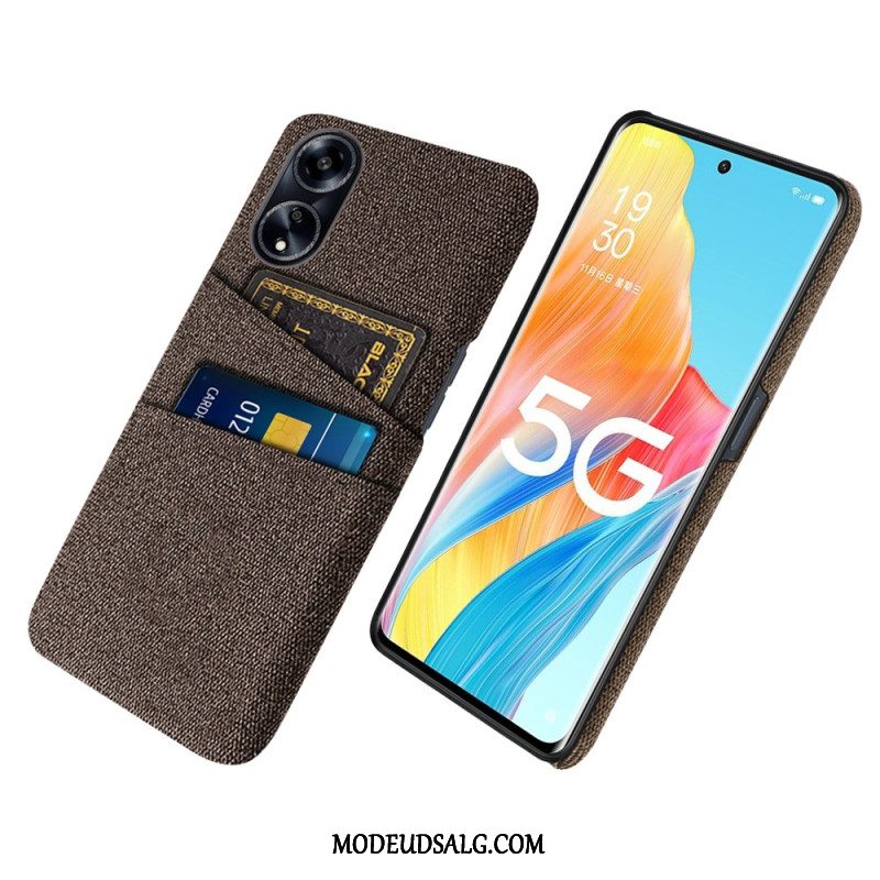 Cover Oppo A98 5g Stof Dobbelt Kortholder