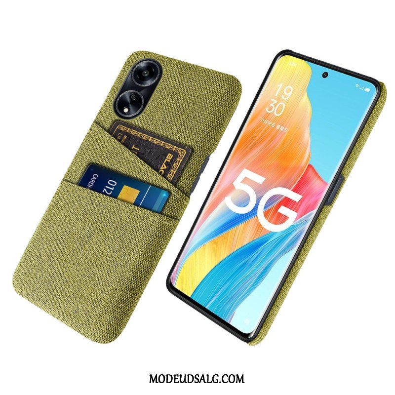 Cover Oppo A98 5g Stof Dobbelt Kortholder