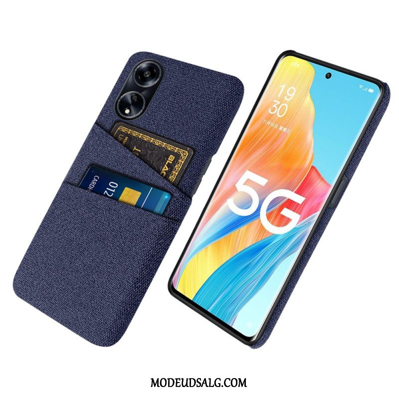 Cover Oppo A98 5g Stof Dobbelt Kortholder