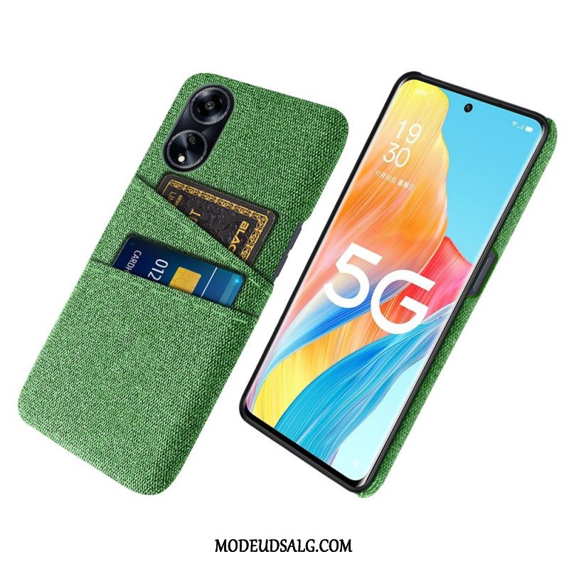 Cover Oppo A98 5g Stof Dobbelt Kortholder