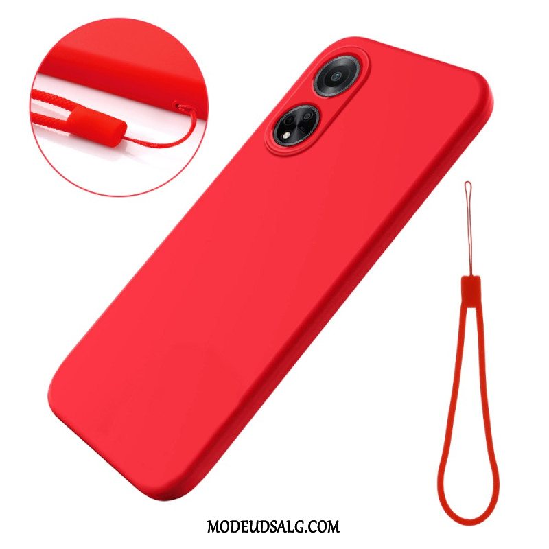 Cover Oppo A98 5g Telefon Etui Flydende Silikone Strop