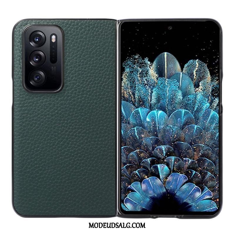 Cover Oppo Find N Ægte Læder Litchi Design