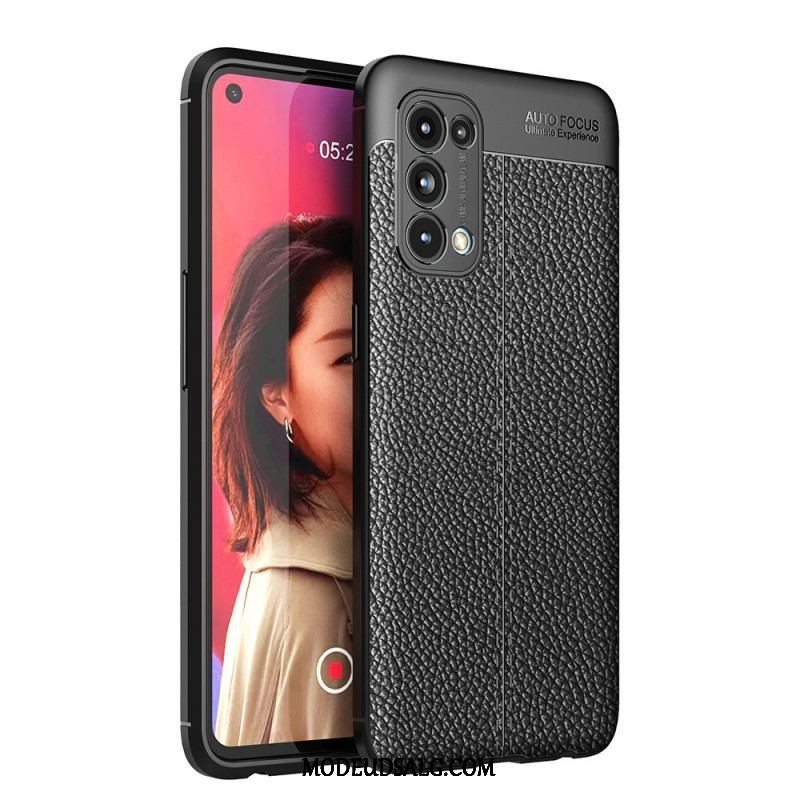 Cover Oppo Find X3 Lite Dobbelt Linje Litchi Læder Effekt